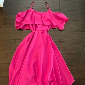 CeCe Cold Shoulder Pink Dress